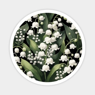 Lily of The Valley on Black Magnet